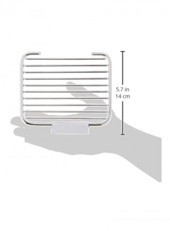 Rectangular Soap Holder Silver 6inch