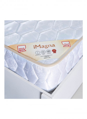 iMagna Single Bonnell Spring Mattress - 90x200x22 cms White Single