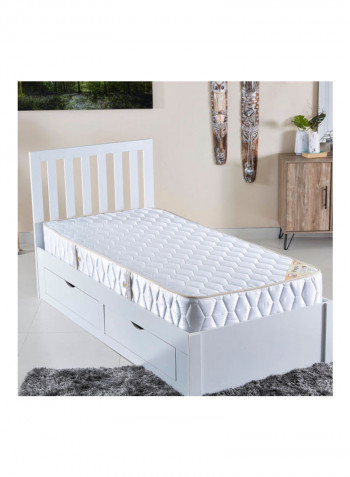 iMagna Single Bonnell Spring Mattress - 90x200x22 cms White Single