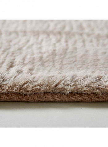 Rabbit Fur Textured Rug Beige 230x160centimeter