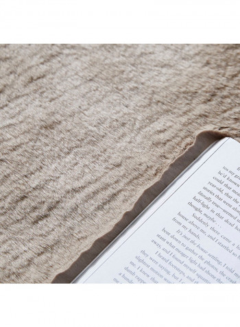 Rabbit Fur Textured Rug Beige 230x160centimeter