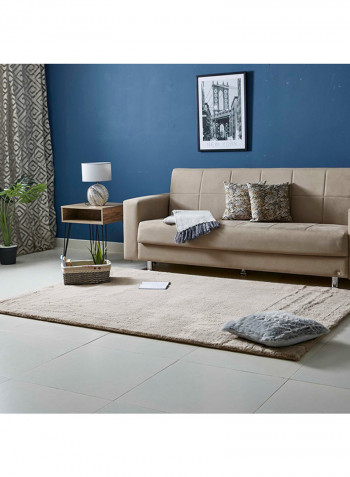Rabbit Fur Textured Rug Beige 230x160centimeter