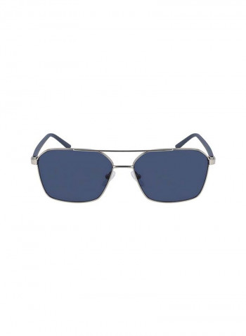 Men's Full-Rim Metal Rectangle Sunglasses - Lens Size: 58 mm