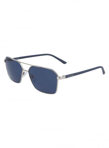 Men's Full-Rim Metal Rectangle Sunglasses - Lens Size: 58 mm