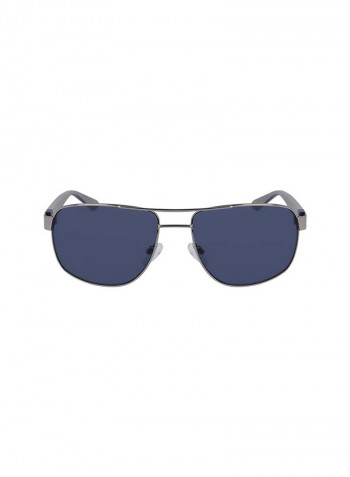 Men's Full-Rim Metal Rectangle Sunglasses - Lens Size: 60 mm