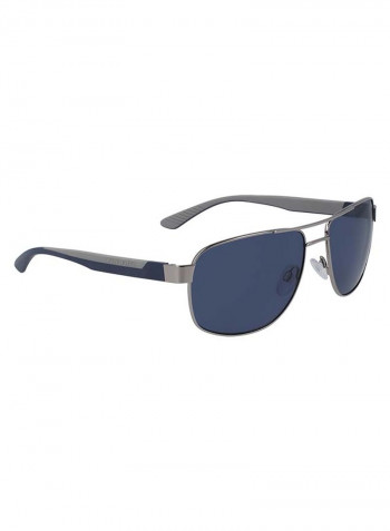Men's Full-Rim Metal Rectangle Sunglasses - Lens Size: 60 mm