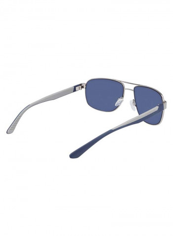 Men's Full-Rim Metal Rectangle Sunglasses - Lens Size: 60 mm