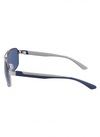 Men's Full-Rim Metal Rectangle Sunglasses - Lens Size: 60 mm