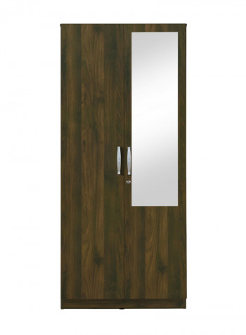 Kulltorp Door Wardrobe With Mirror Brown/Black