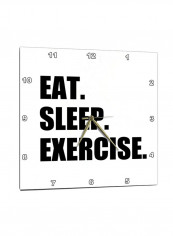 Quote Printed Wall Clock Black/White 13 x 13inch