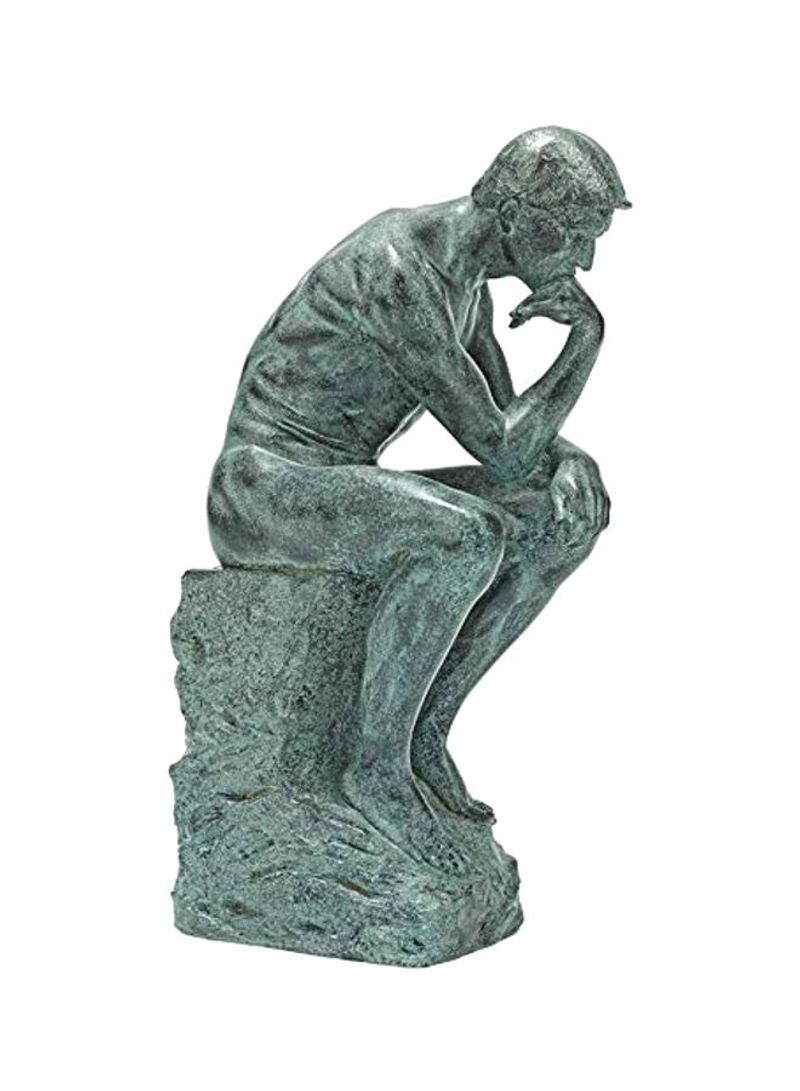 Rodin's Thinker Man Statue Blue 10x5x6inch