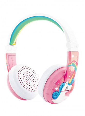Wave Bluetooth Kids Headphones Waterproof Unicorn Pink