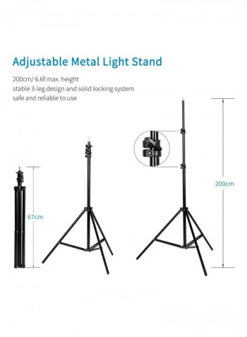 LED Professinal Photography Light Set Black/White