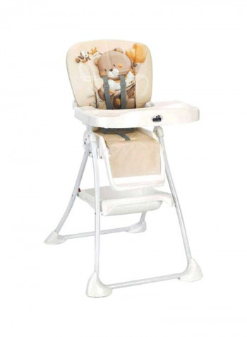 Mini Plus Printed Bear High Chair - Brown/White