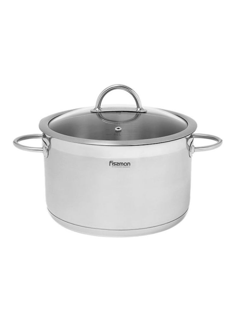 Benjamin Stainless Steel Casserole With Lid Silver 28x16cm