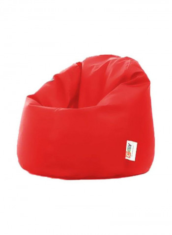 Leather Bean Bag Red