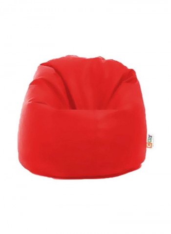 Leather Bean Bag Red