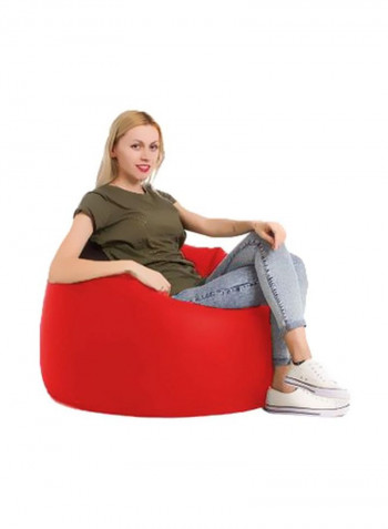 Leather Bean Bag Red