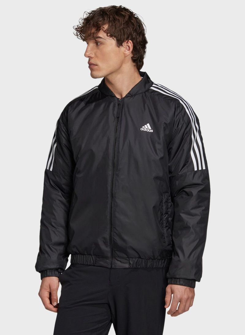 Essential Insulated Bomber Jacket Black