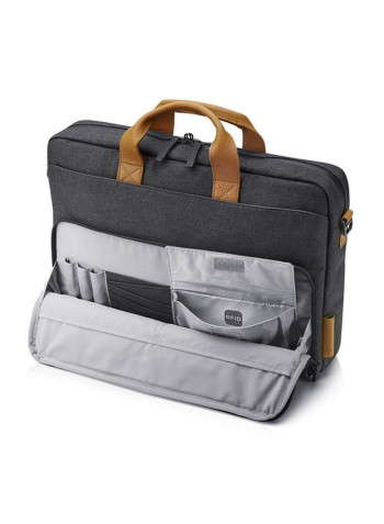 Urban Topload Bag For Laptop Brown/Charcoal Grey