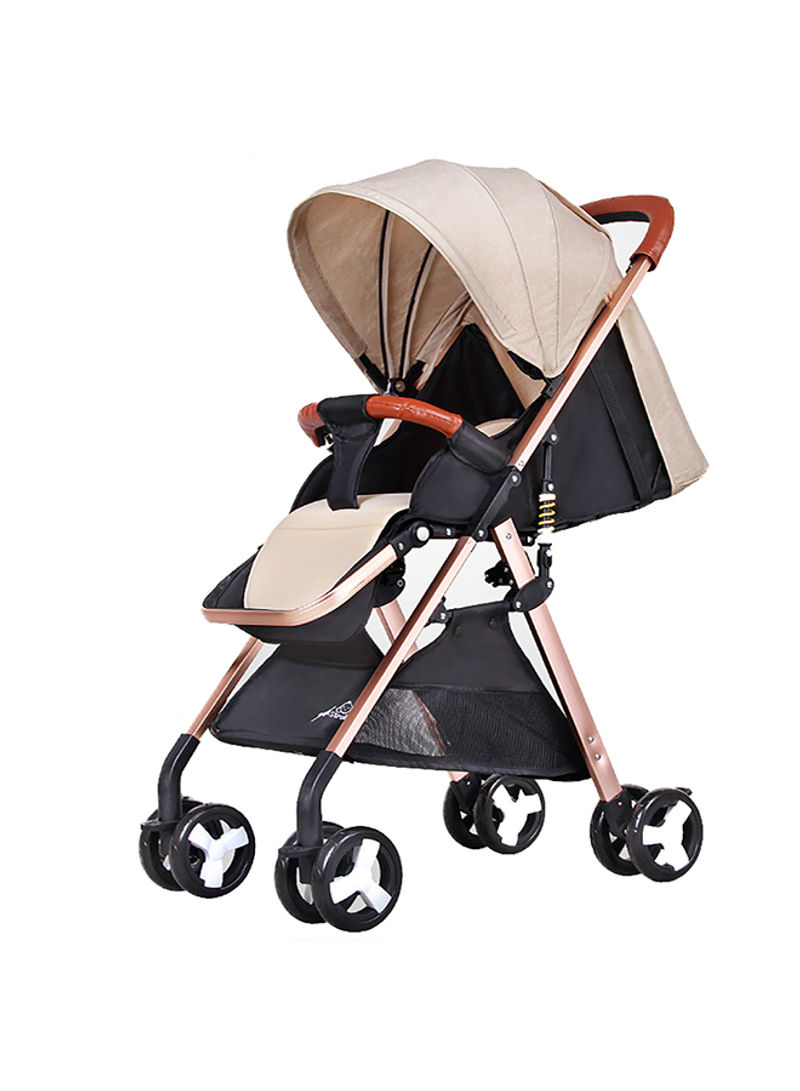 Foldable High View Baby Stroller With Multiposition Recliner