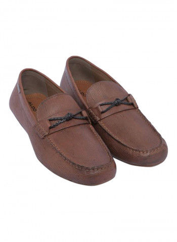 Knot Detail Loafers Brown
