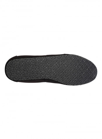 Leatherette Slip On Loafers Black