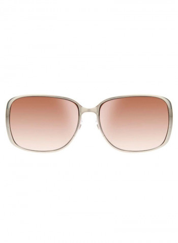 Women's Rectangular Frame Sunglasses - Lens Size: 61 mm