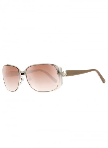 Women's Rectangular Frame Sunglasses - Lens Size: 61 mm