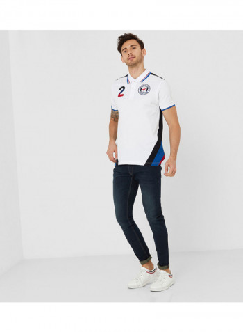 Stylish Collared Neck Polo White