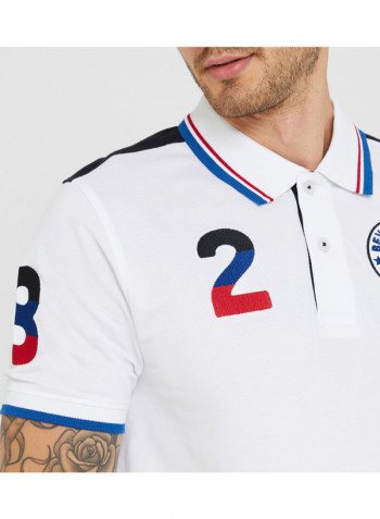 Stylish Collared Neck Polo White