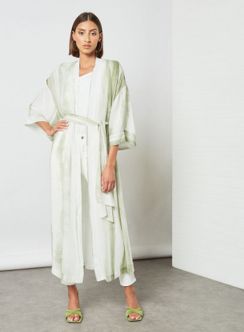 Tie-Dye Kimono Pastel Green