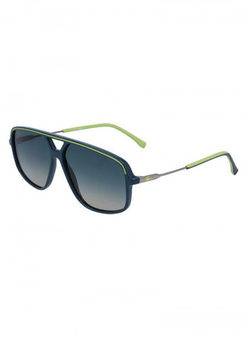Men's Full-Rim Injected Modified Rectangle Sunglasses - Lens Size: 60 mm