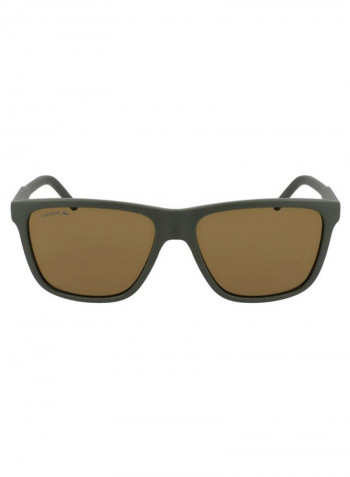 Men's Full Rimmed Modified Rectangular Frame Sunglasses - Lens Size: 57 mm