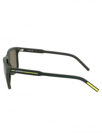Men's Full Rimmed Modified Rectangular Frame Sunglasses - Lens Size: 57 mm