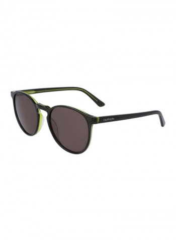 Men's Full Rimmed Round Frame Sunglasses - Lens Size: 53 mm
