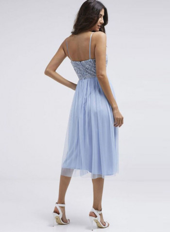 Irina Midi Party Dress Blue
