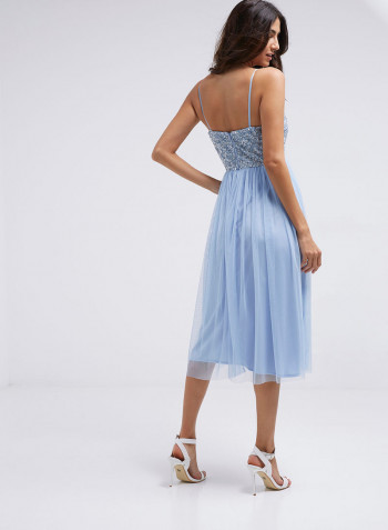 Irina Midi Party Dress Blue