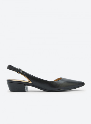 Banks Slingback Buckle Closure Pumps Black