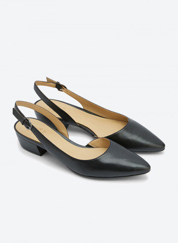 Banks Slingback Buckle Closure Pumps Black