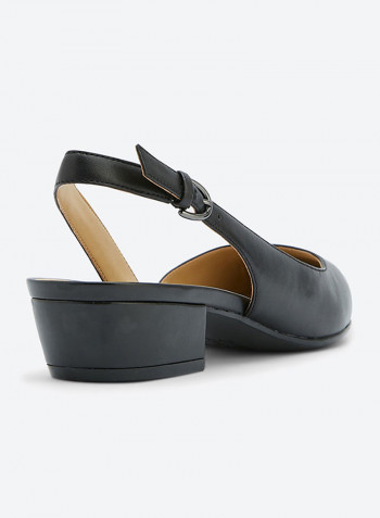 Banks Slingback Buckle Closure Pumps Black