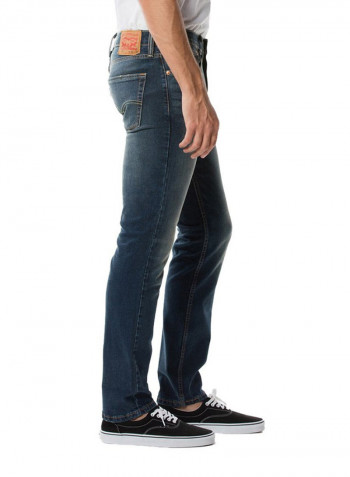 Casual Straight Fit Jeans Blue