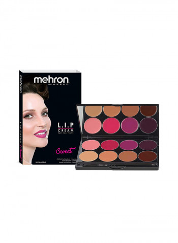 Highly Pigmented Semi-Matte Lip Cream Palette Multicolour