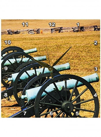 Civil War Themed Wall Clock Multicolour