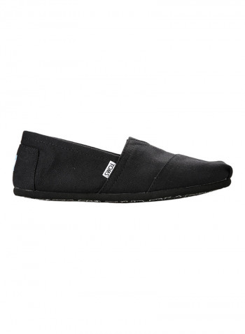 Solid Textured Slip Ons Black