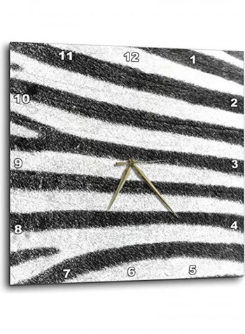 Zebra Horizontal Printed Wall Clock Multicolour 10x10inch