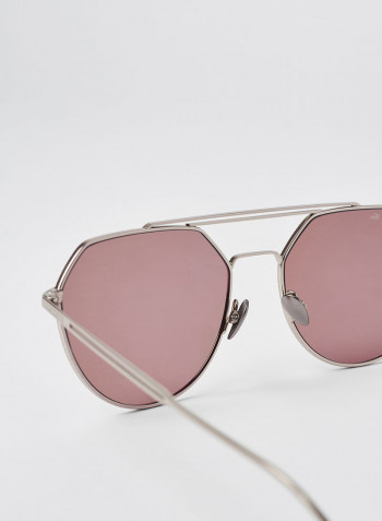 Full Rim Metal Oval Sunglasses - Lens Size: 54 mm