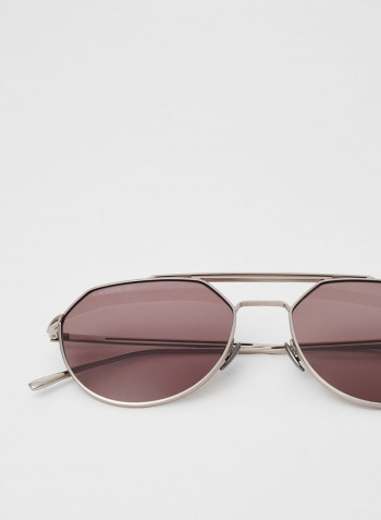 Full Rim Metal Oval Sunglasses - Lens Size: 54 mm
