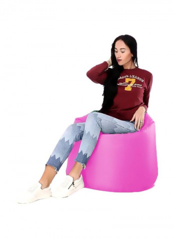 Leather Bean Bag Pink