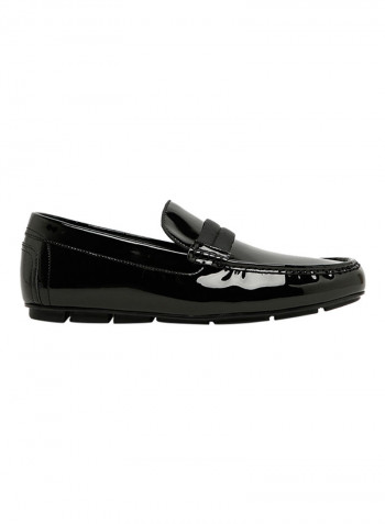 Onorien Solid Patent Loafers Black